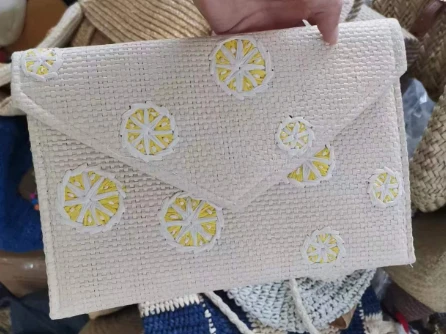 Daim Ntawv Paj Ntaub Poj Niam Clutch Hnab