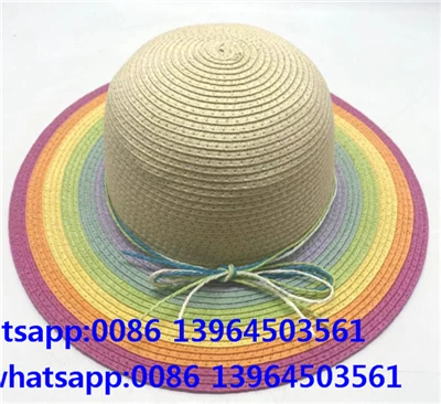 Daim Ntawv Straw Lub Caij Ntuj Sov Puam Hat Rau Cov Ntxhais