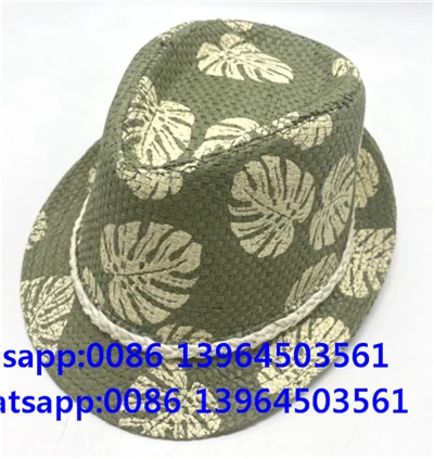 Palm Leaf Sau Fedora Breathable Hat