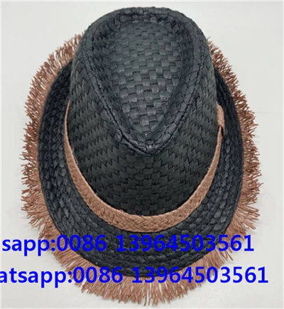 Handwoven Dub Fedora tassel Lub kaus mom
