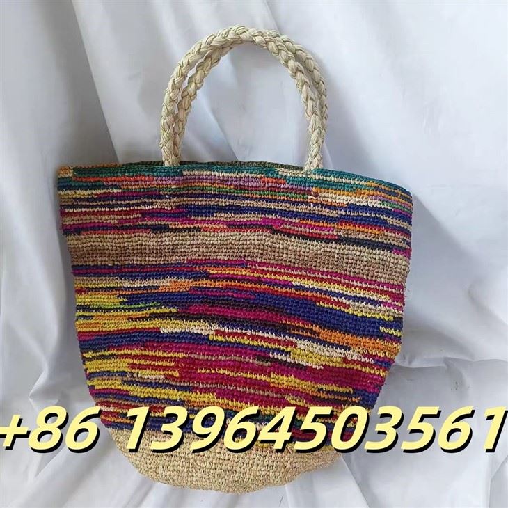 Xuas tes ua Ntau xim Raffia Thoob