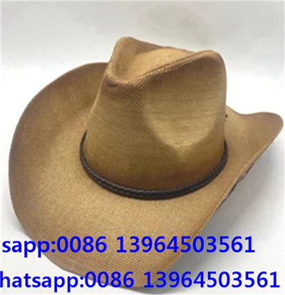 Straw Fedora Hat Rau Txiv neej