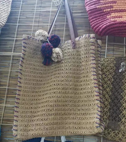 Daim Ntawv Crochet Poj Niam Lub Caij Ntuj Sov Tote Hnab