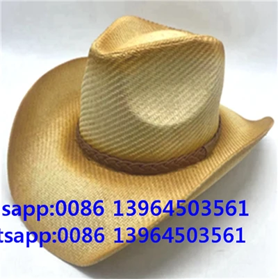 Straw Sunhat Rau Txiv neej Cowboy Daim Ntawv Lub kaus mom