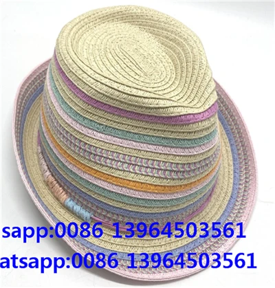 Multi-xim Fedora Straw Hat Rau Cov Poj Niam