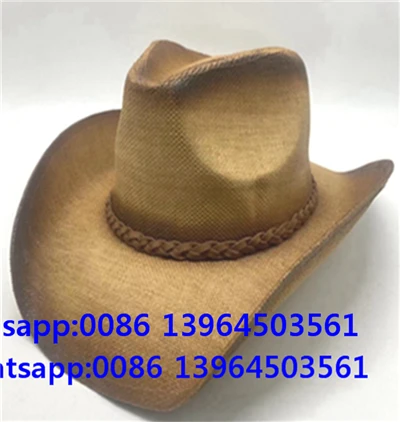 Gentlemen Hat Straw Cowboy Hat Sab nraum zoov Puam Hat
