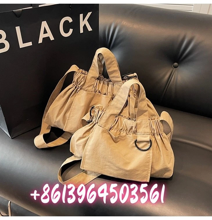 Nylon Fabric Shoulder Bag Beige factory