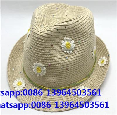 Paj Beige Muaj yeeb yuj Spot Fedora Puam Hat