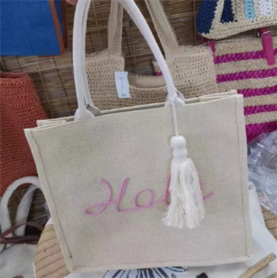 Linen Fabric Gift Bag Girl School Bag