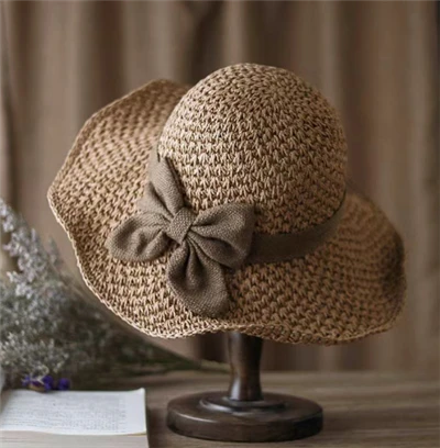 Brown Xim Straw Hats Rau Cov Poj Niam