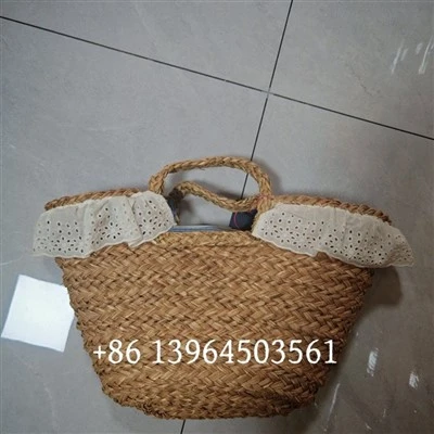 De tiag Straw Puam Tote Hnab