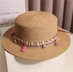 Boho Chic Brown Paper Straw Women Hat