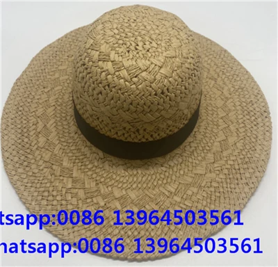 Handwoven Straw Women Hat Nrog Cov Qauv