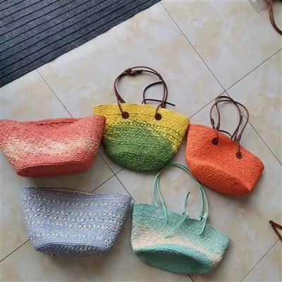 Cov ntawv muaj yeeb yuj woven hnab nrog PU leeg