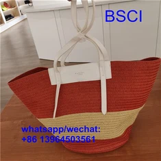 Durable Loj Straw Beach Hnab