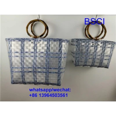Woven Plastic Basket Bag