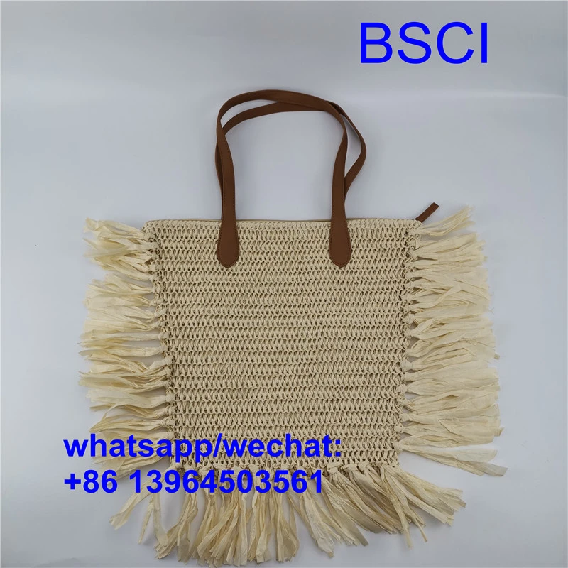 Lub caij ntuj sov Straw Beach Bags