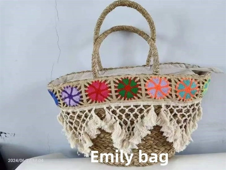 Cov Poj Niam Handbags Woven Lub Caij Ntuj Sov Khaub Ncaws Hnab