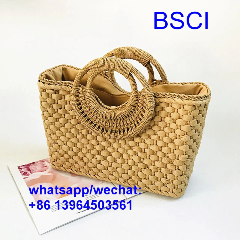 Woven Beach Bag Lub xub pwg nyom